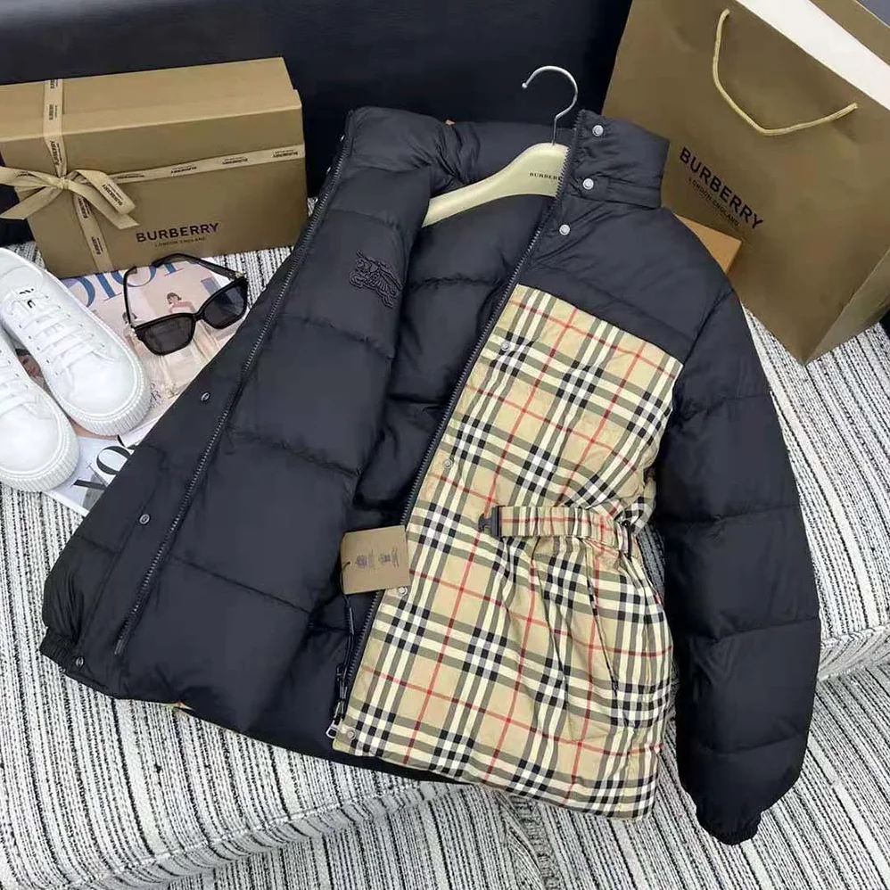 Burberry Reversible Down Puffer Jacket for Women in Black
