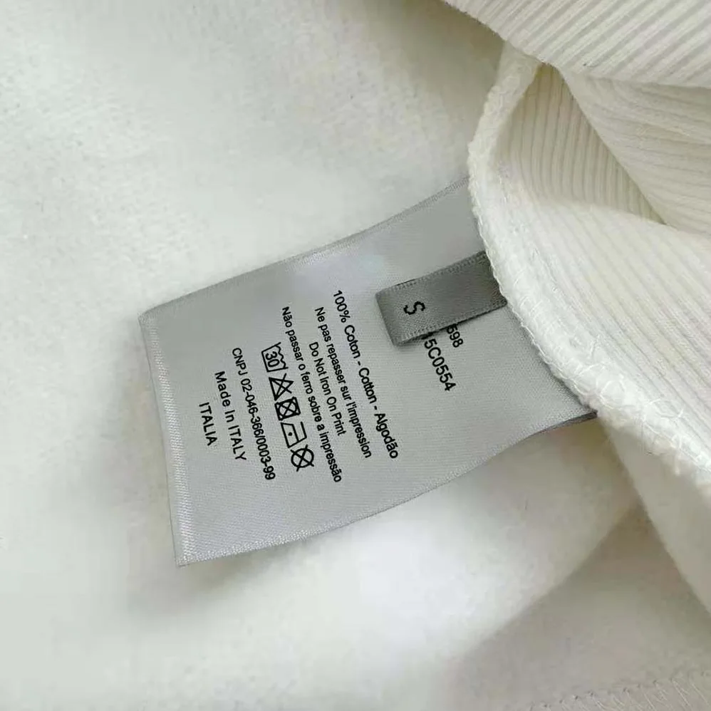Dior Relaxed-fit Hooded Sweatshirt White Cotton Fleece for Men