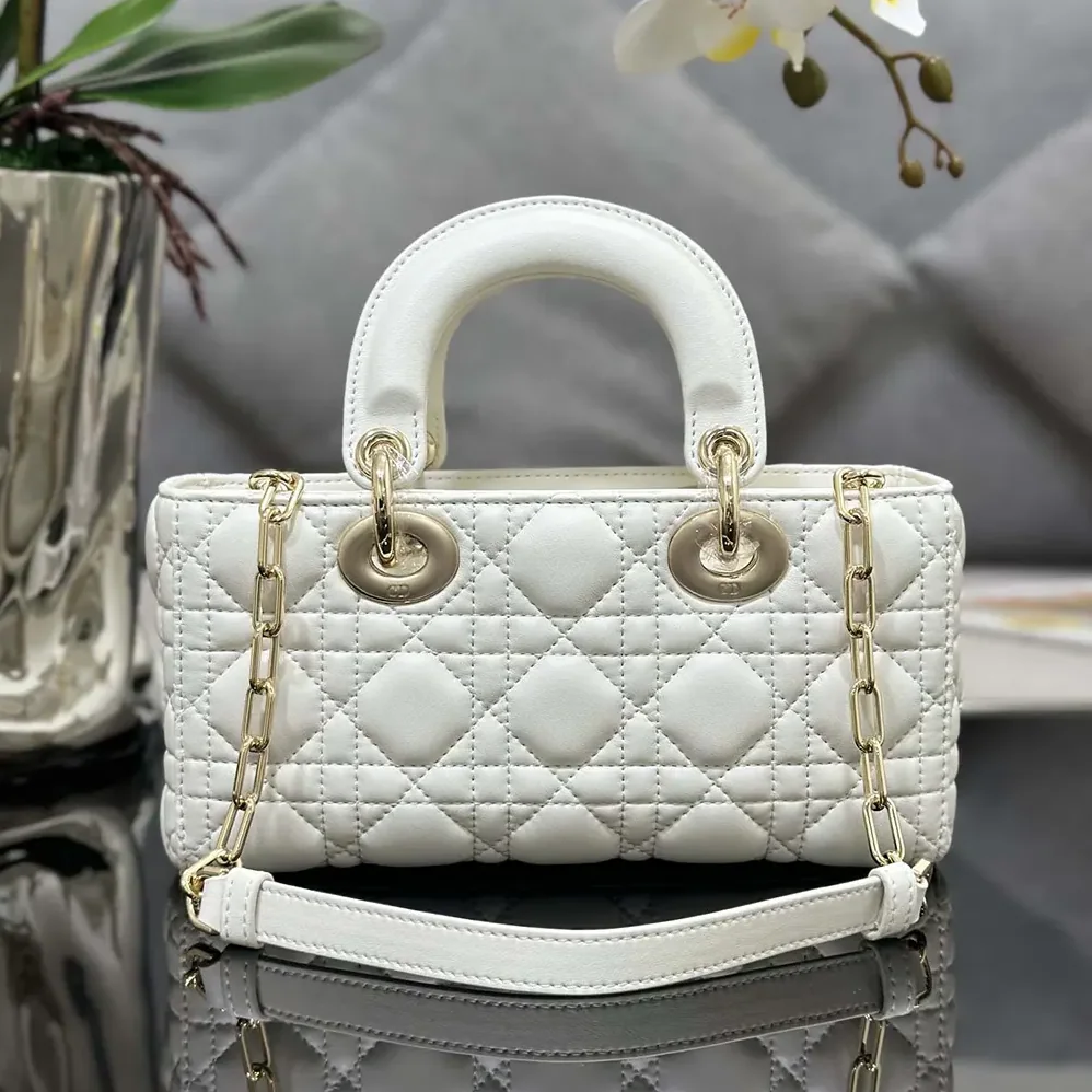 Dior Small Lady D-Joy Bag Latte Cannage Lambskin for Women