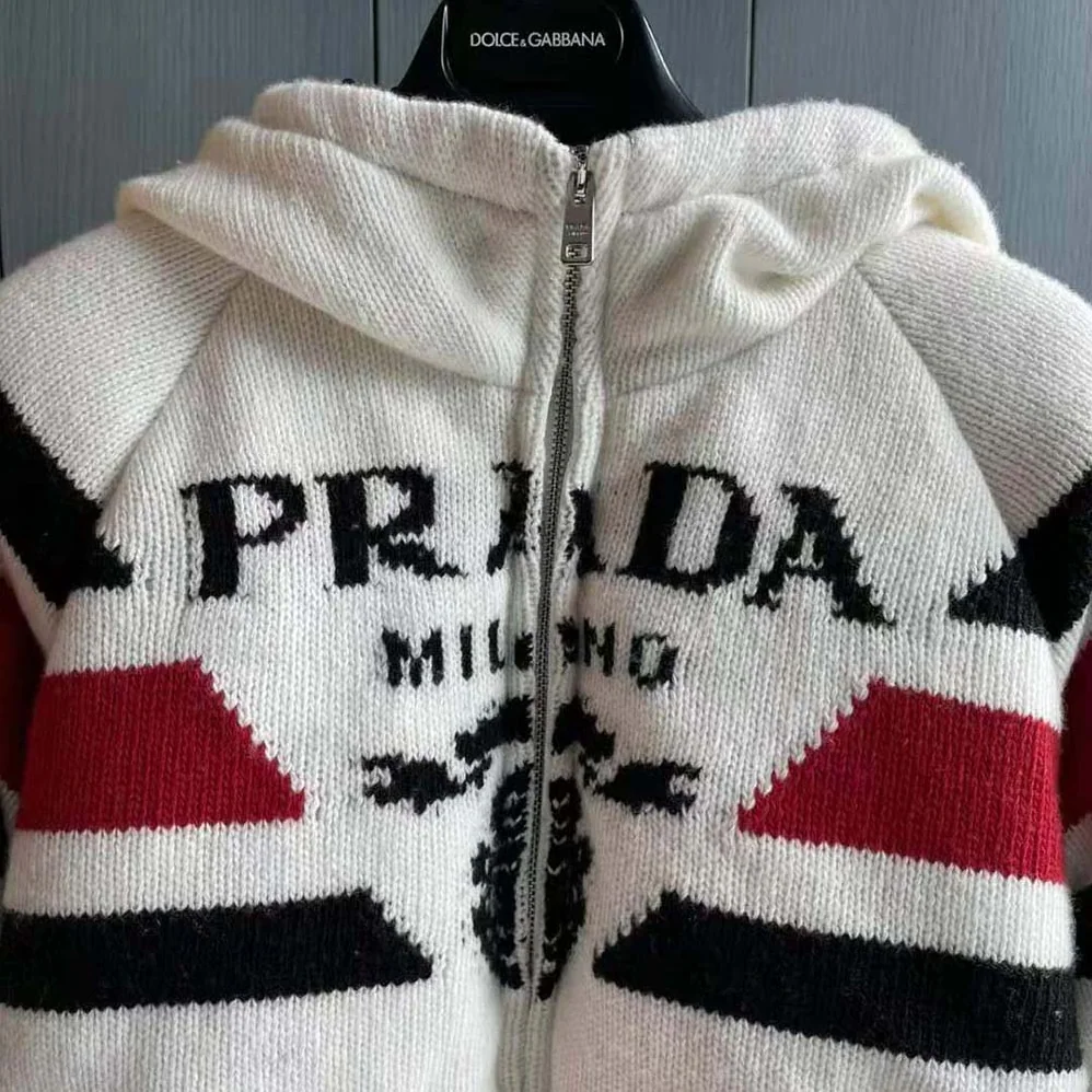 Prada Sporty Soul Cashmere Down Jacket for Women in White