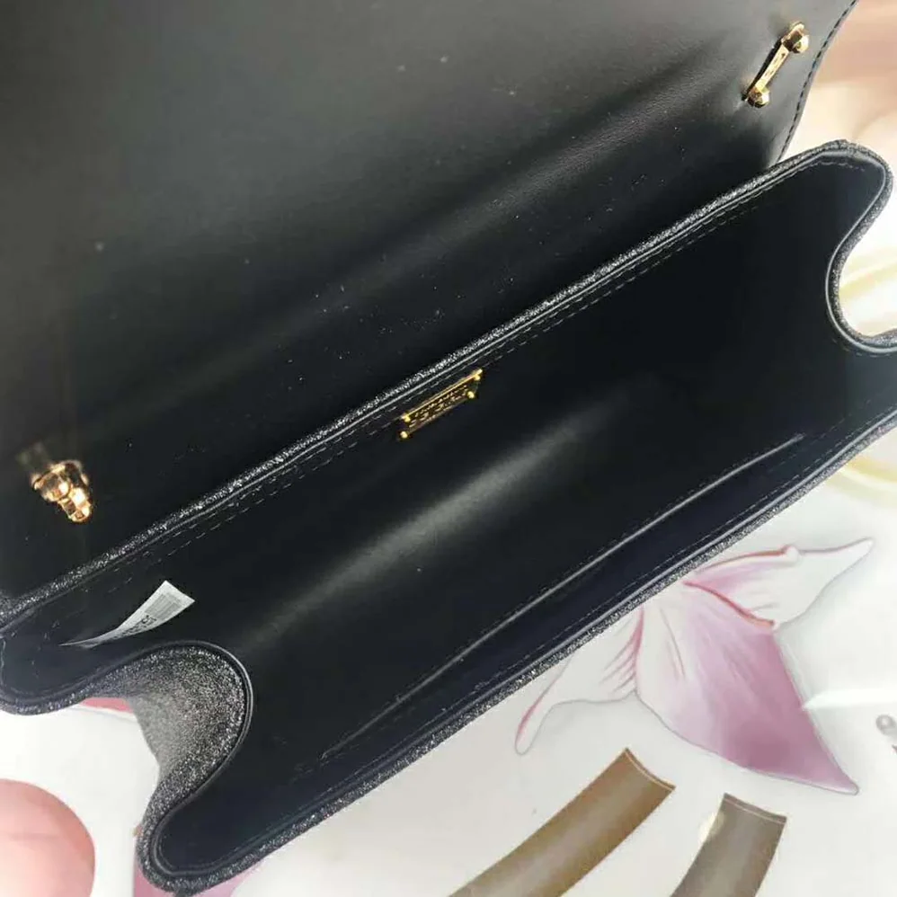Dolce Gabbana D&G DG Girls Cross-Body Bag Soft Lurex for Women in Black Dolce Gabbana D&G DG Girls Cross-Body Bag Soft Lurex for Women in Black