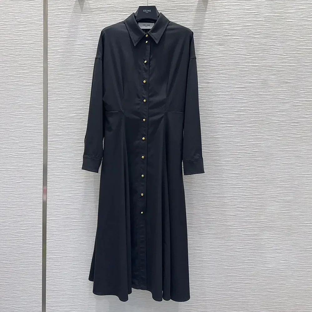 Celine Dress in Wool for Women in Black