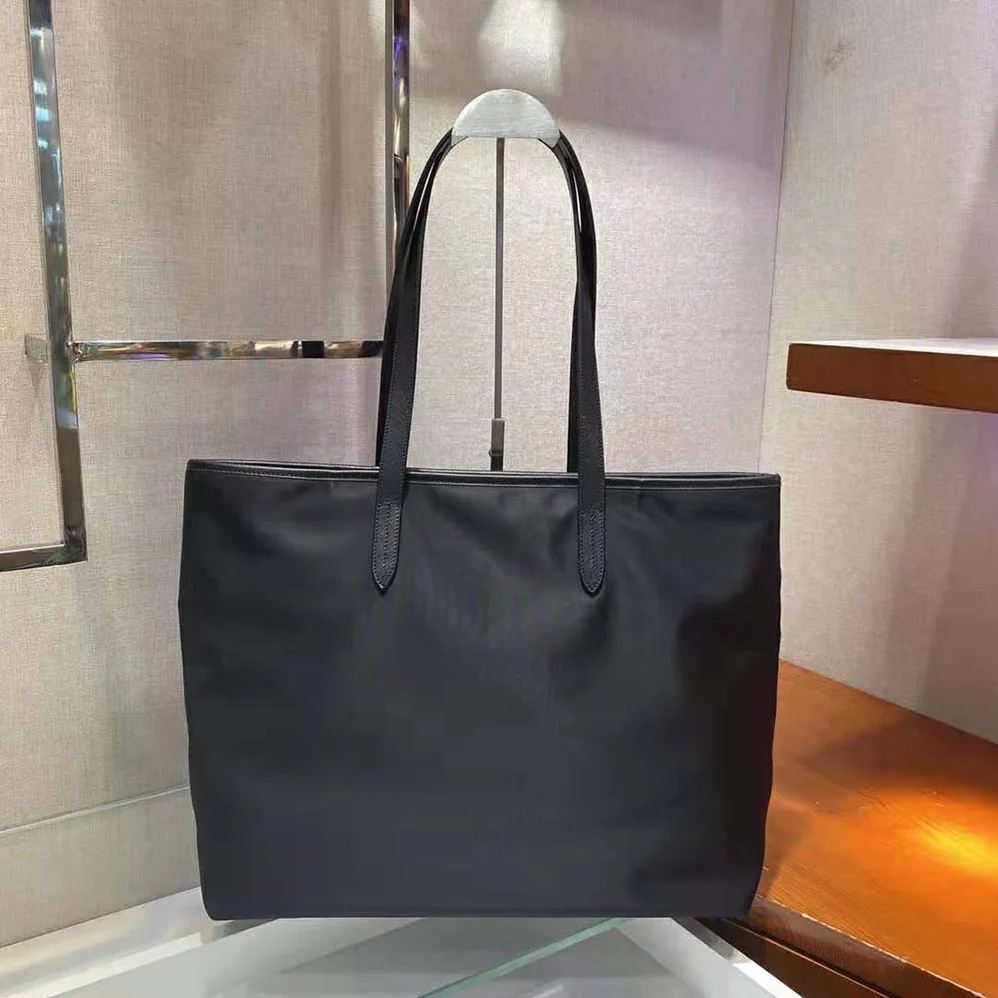 Prada Nylon Tote with Embroidered Logo for Women