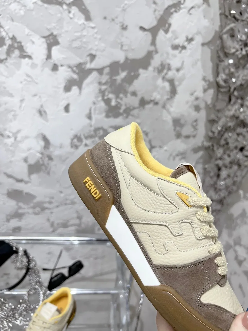 Fendi FD Fendi Match Low Tops Sneakers Brown 7E1493AHH2F1FHU