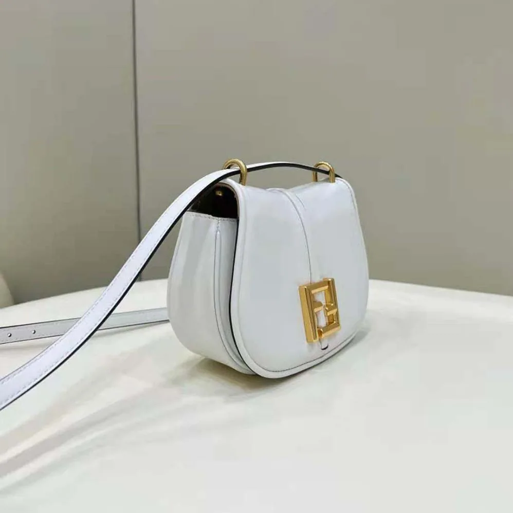 Fendi C'mon Mini White Leather Bag for Women Fendi C'mon Mini White Leather Bag for Women