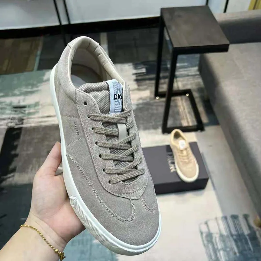 Dior B101 Sneaker Greige Nubuck Calfskin for Men