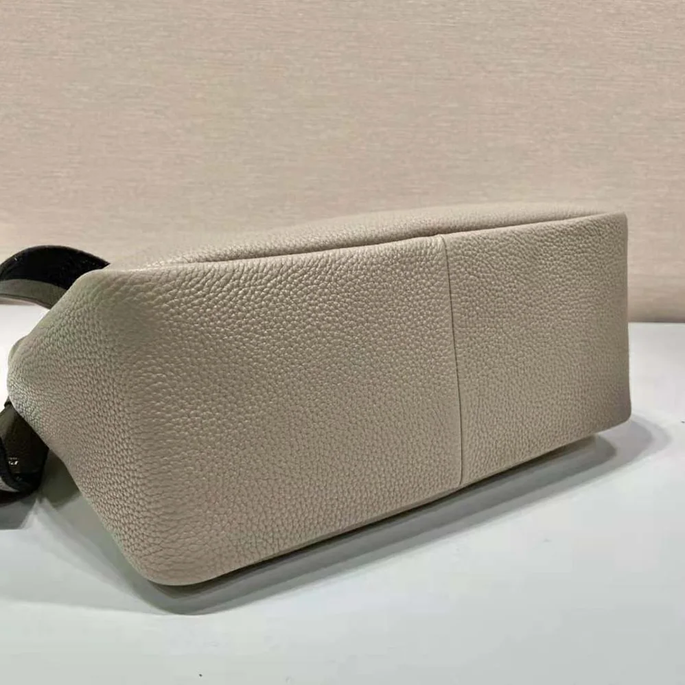 Prada Large Leather Handbag for Women in Gray