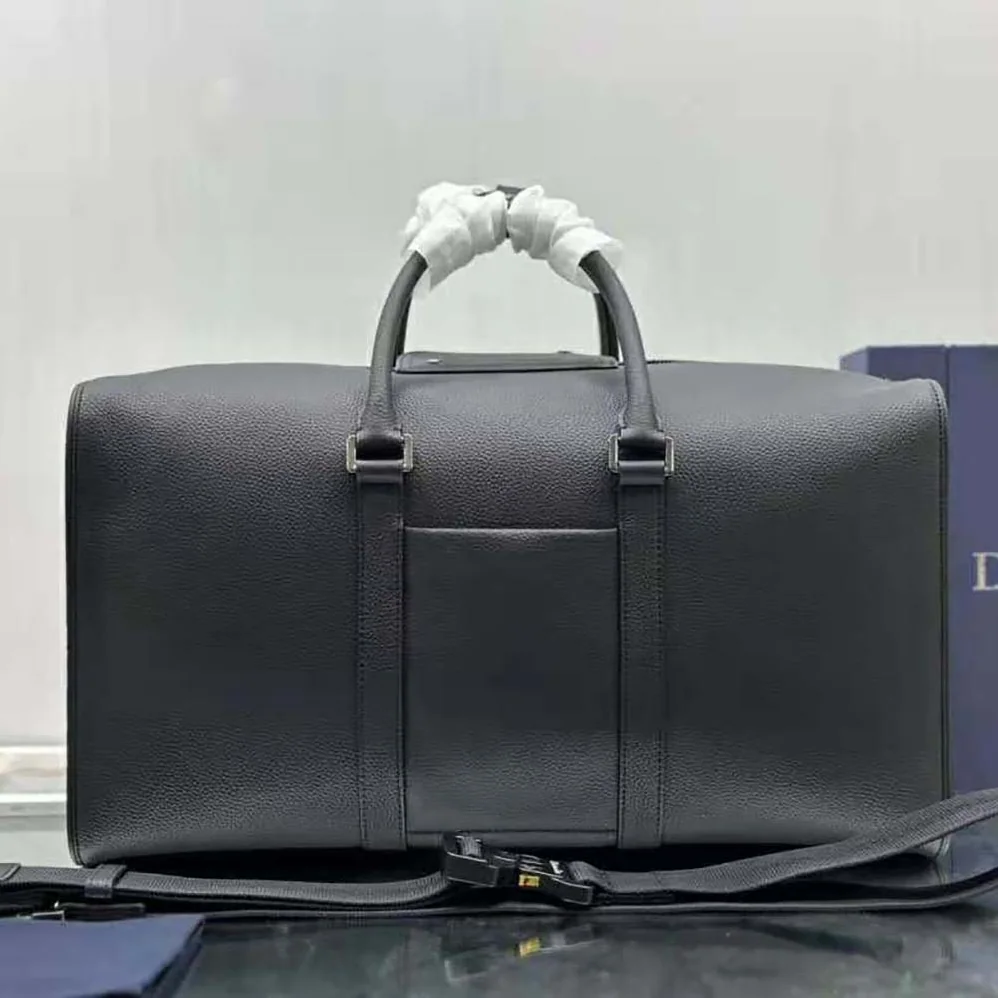 Dior By Erl Dior Lingot 50 Bag Black Grained Calfskin for Men Dior By Erl Dior Lingot 50 Bag Black Grained Calfskin for Men