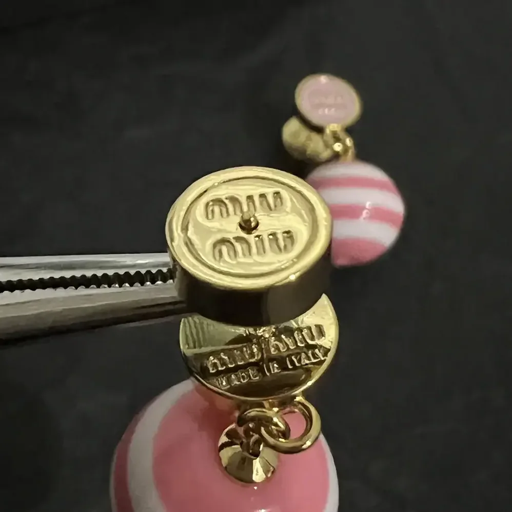 Miu Miu Metal and Pearl Earrings for Women