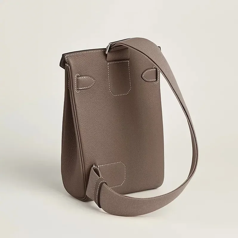 Hermes Hac A Dos PM Backpack in Etoupe Silver Hardware