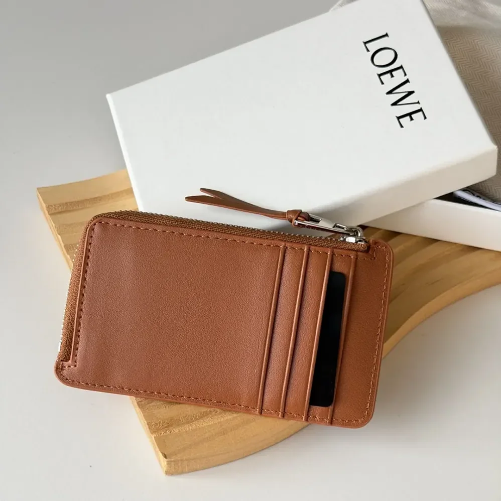 Loewe Coin Cardholder in Nappa Calfskin for Unisex in Brown Loewe Coin Cardholder in Nappa Calfskin for Unisex in Brown