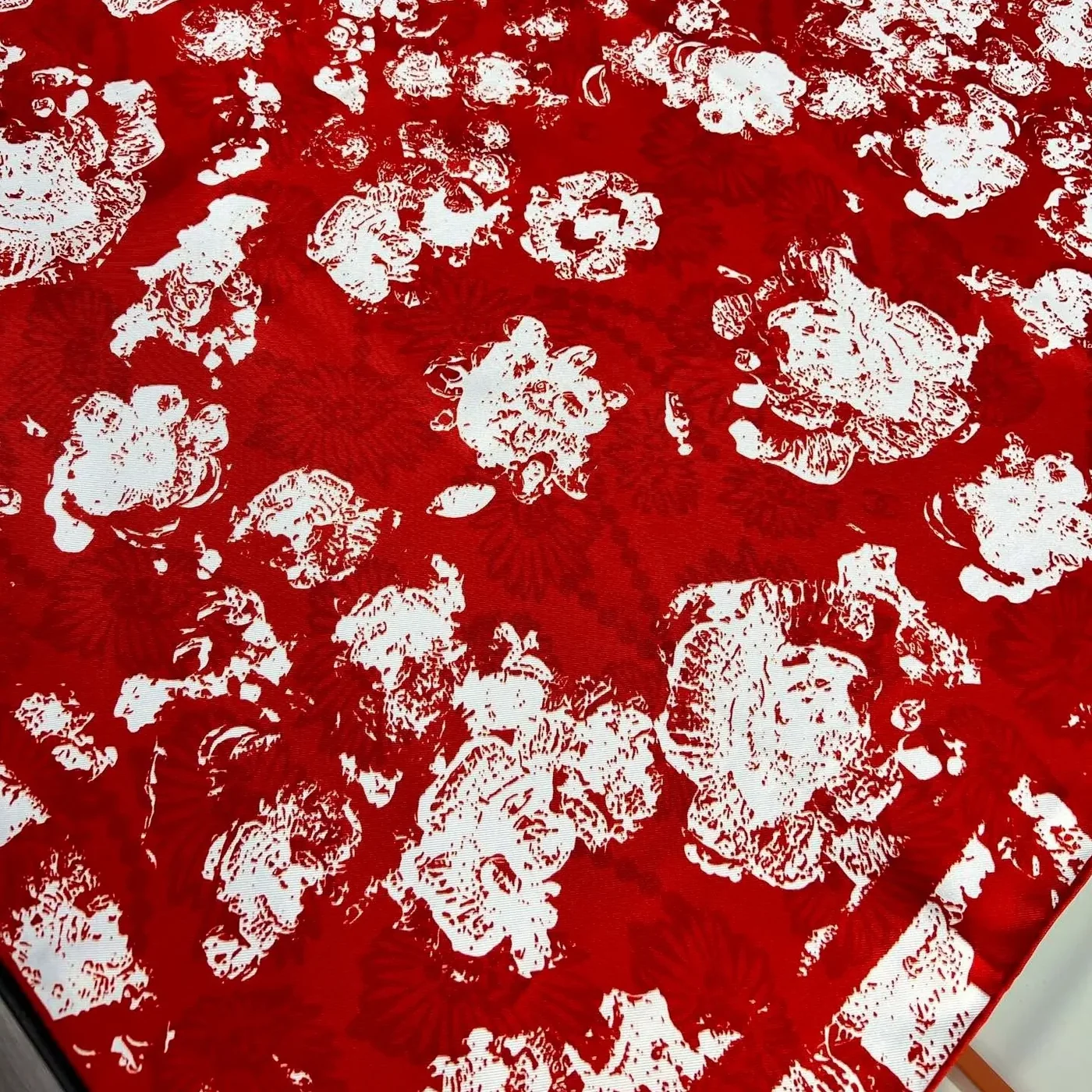 Chanel Square Scarf Red