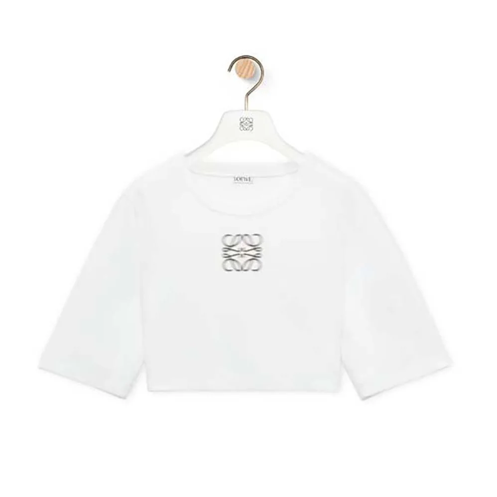 Loewe Cropped T-shirt in Cotton for Women in White