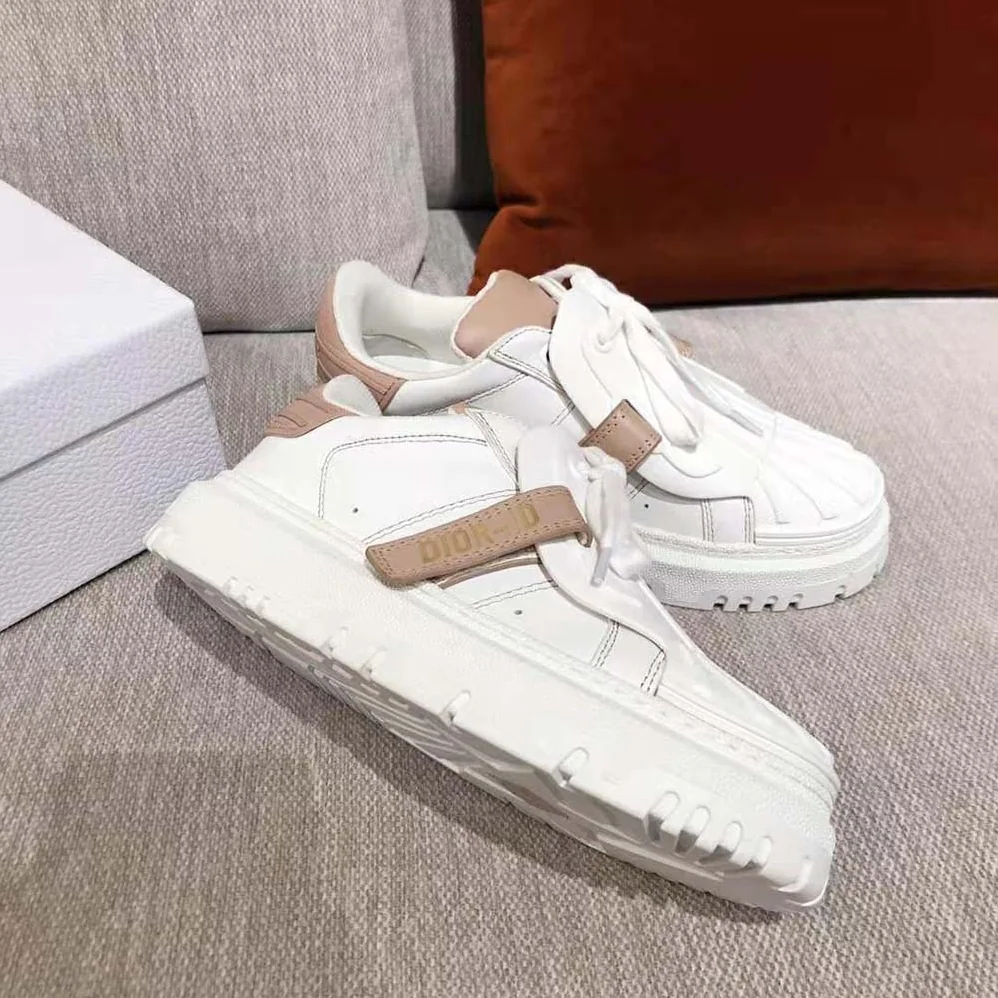 Dior Dior-id Sneaker White and Nude Calfskin and Rubber for Women Dior Dior-id Sneaker White and Nude Calfskin and Rubber for Women