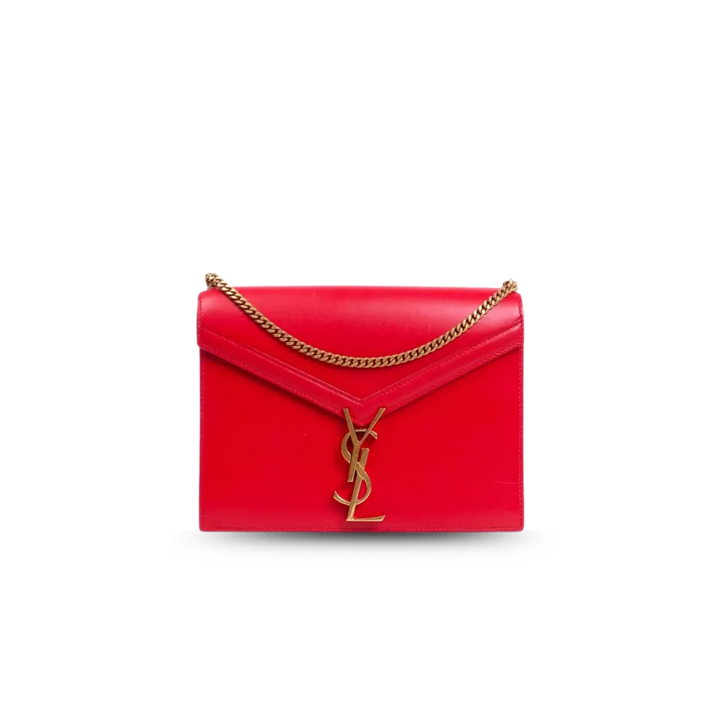 Saint Laurent Cassandra Medium Shoulder Bag in Red Gold Hardware Saint Laurent Cassandra Medium Shoulder Bag in Red Gold Hardware