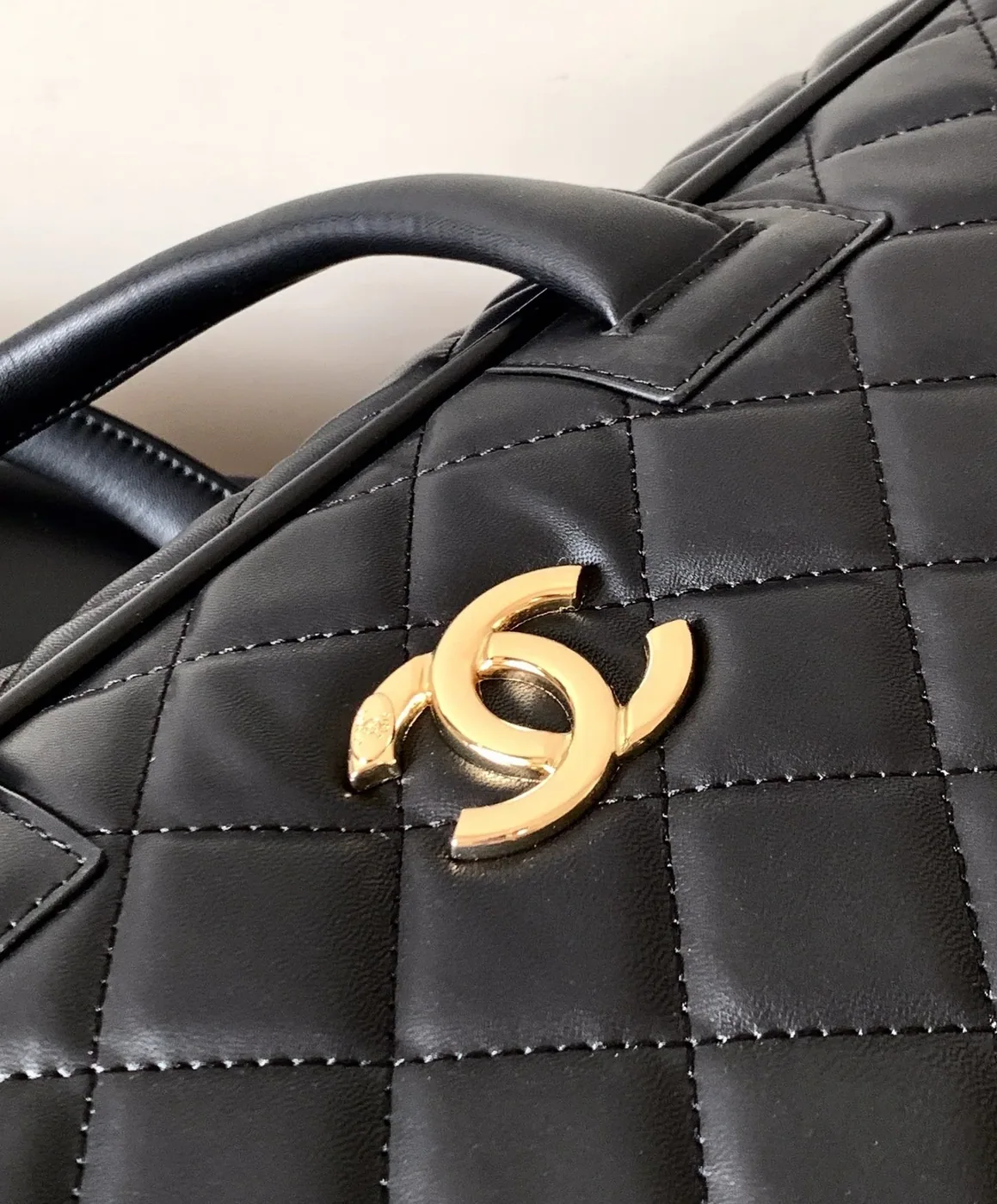 Chanel Classic Diamond in Quilted Suitcase Black /