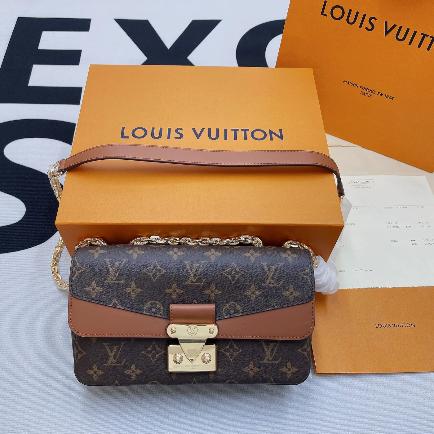 Louis Vuitton Marceau Crossbody Bag / Monogram Caramel Brown Gold Hardware Louis Vuitton Marceau Crossbody Bag / Monogram Caramel Brown Gold Hardware