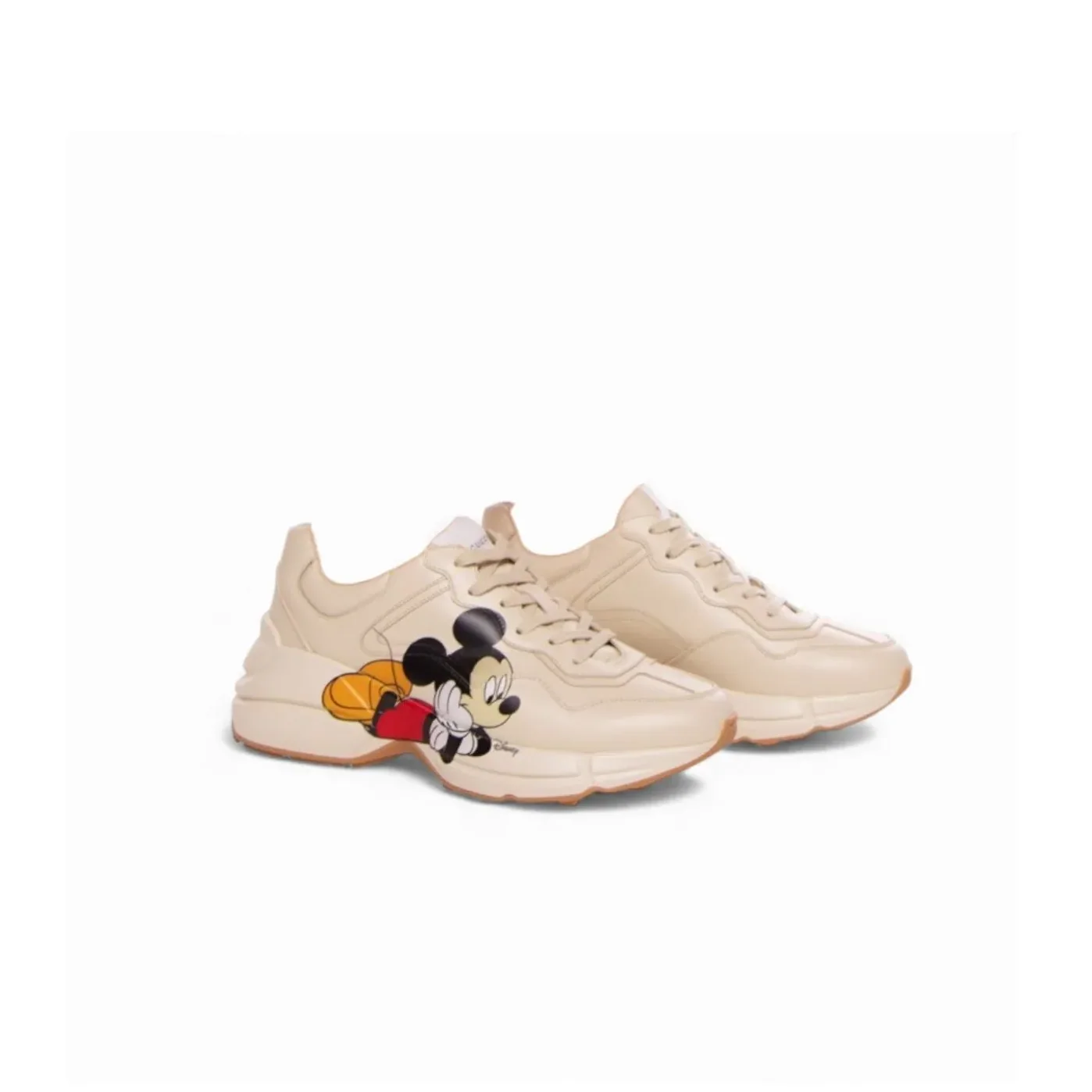 Gucci x Disney Rhyton Sneaker With Mickey Mouse Beige for Men Gucci x Disney Rhyton Sneaker With Mickey Mouse Beige for Men