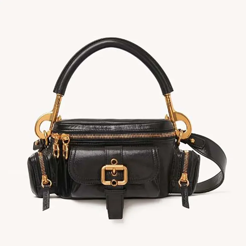 Chloe Small Camera Bag in Shiny Leather for Women in Black Chloe Small Camera Bag in Shiny Leather for Women in Black