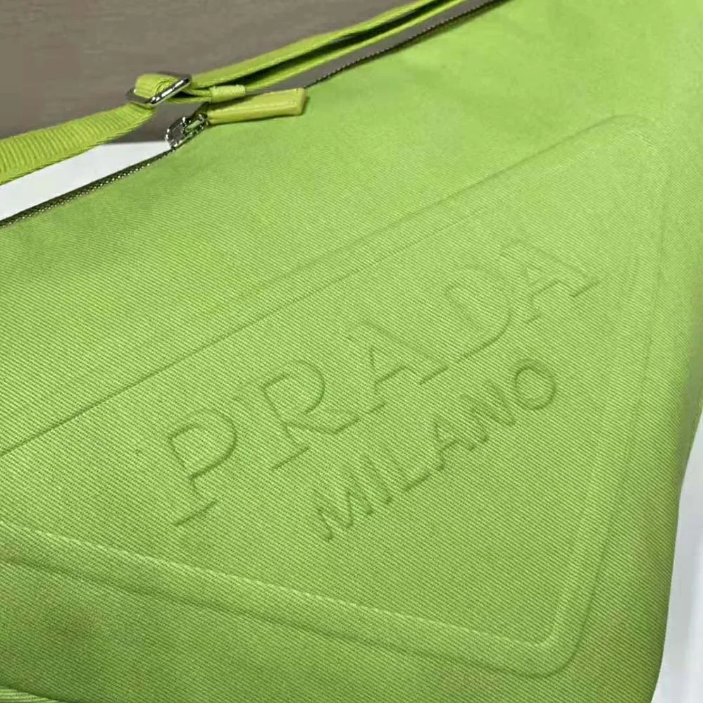 Prada Canvas Prada Triangle Bag for Women in Green