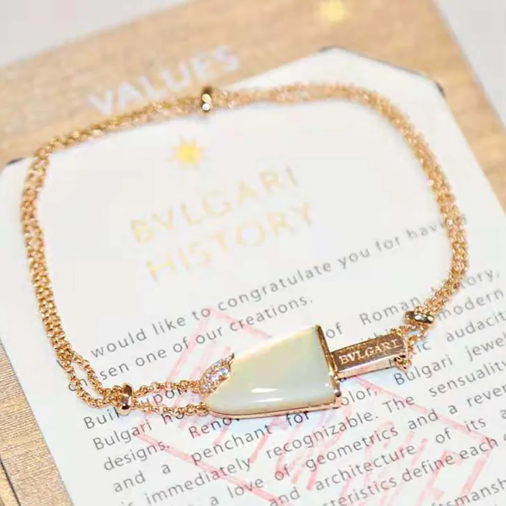 Bvlgari BVLGARI BVLGARI Gelati 18 KT Rose Gold Soft Bracelet for Women in White Bvlgari BVLGARI BVLGARI Gelati 18 KT Rose Gold Soft Bracelet for Women in White