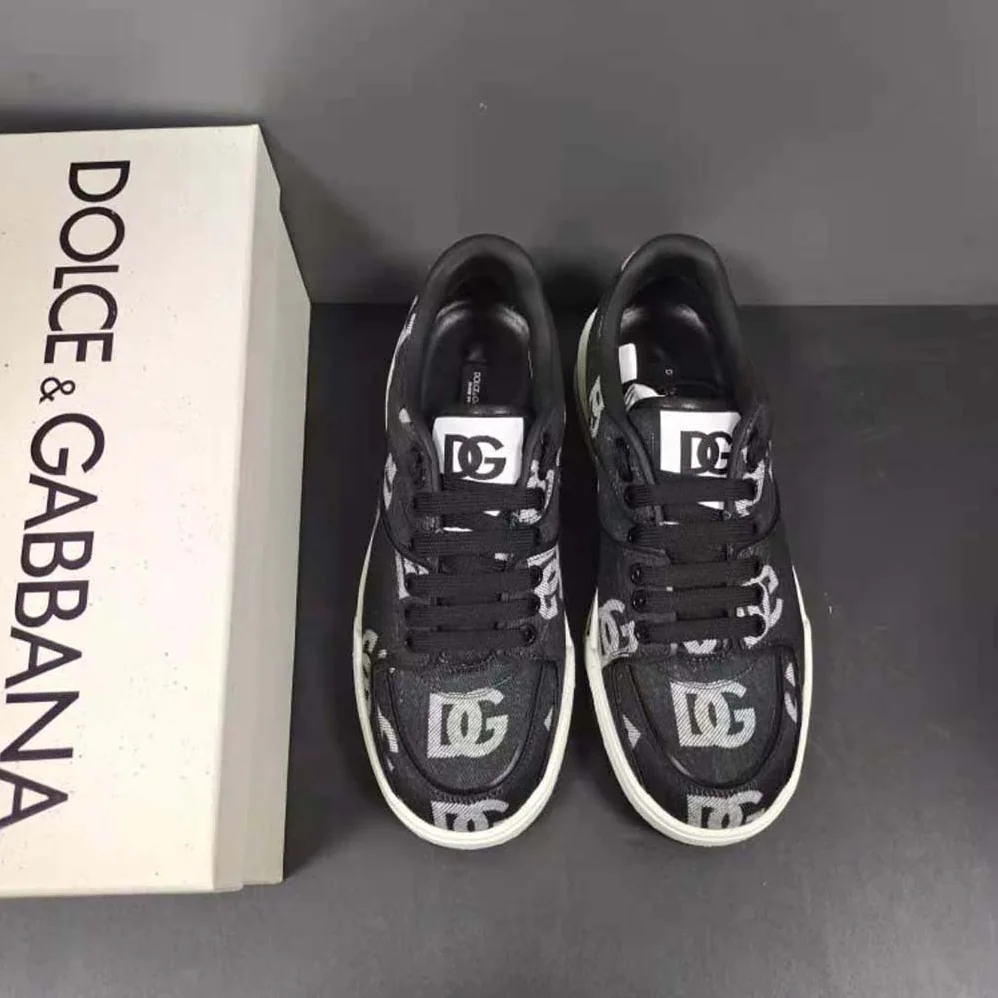 Dolce Gabbana D&G New Roma Sneakers with Denim Logo for Men Dolce Gabbana D&G New Roma Sneakers with Denim Logo for Men