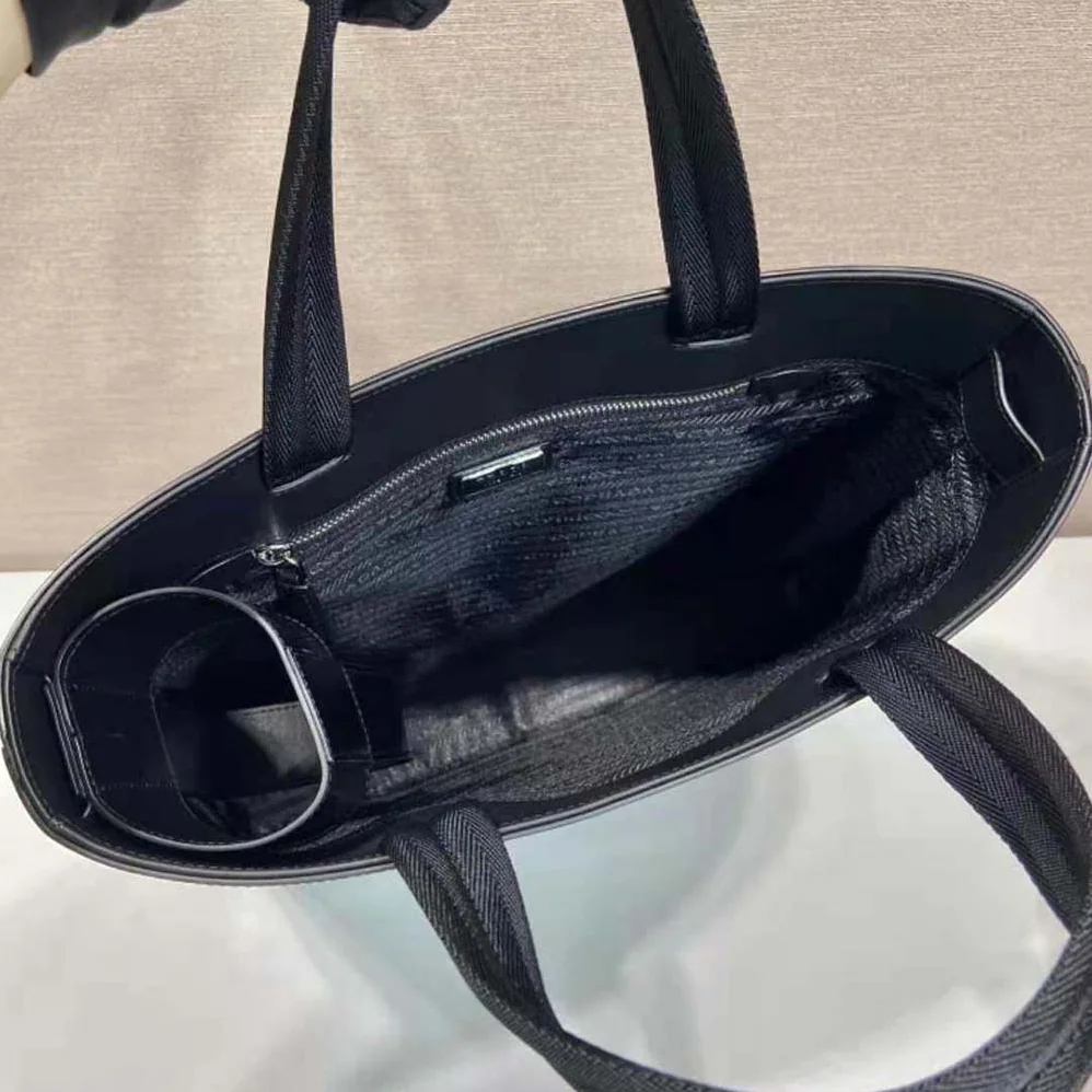 Prada Brushed Leather Tote with Water Bottle for Men Prada Brushed Leather Tote with Water Bottle for Men