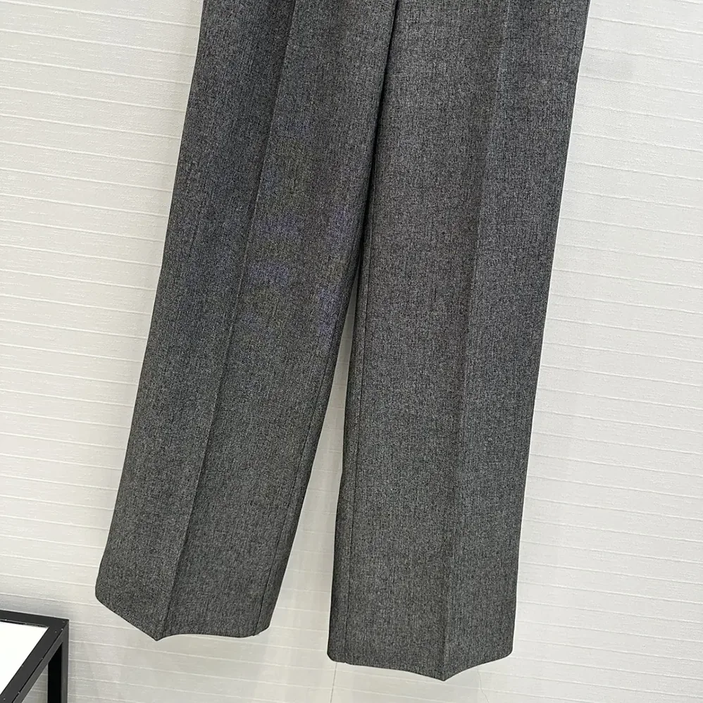 Dior Wide-Leg Pants Gray End-on for Women in End Virgin Wool