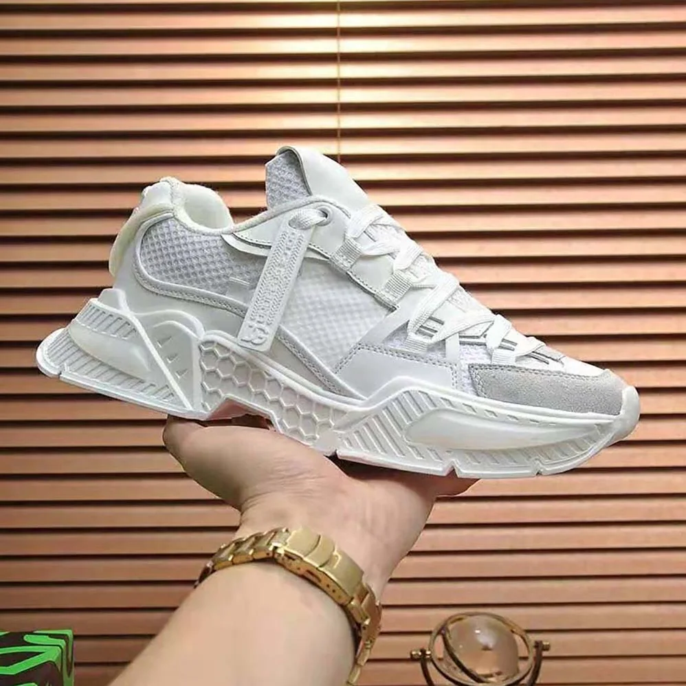 Dolce Gabbana D&G Mixed-Material Airmaster Sneakers for Unisex in White
