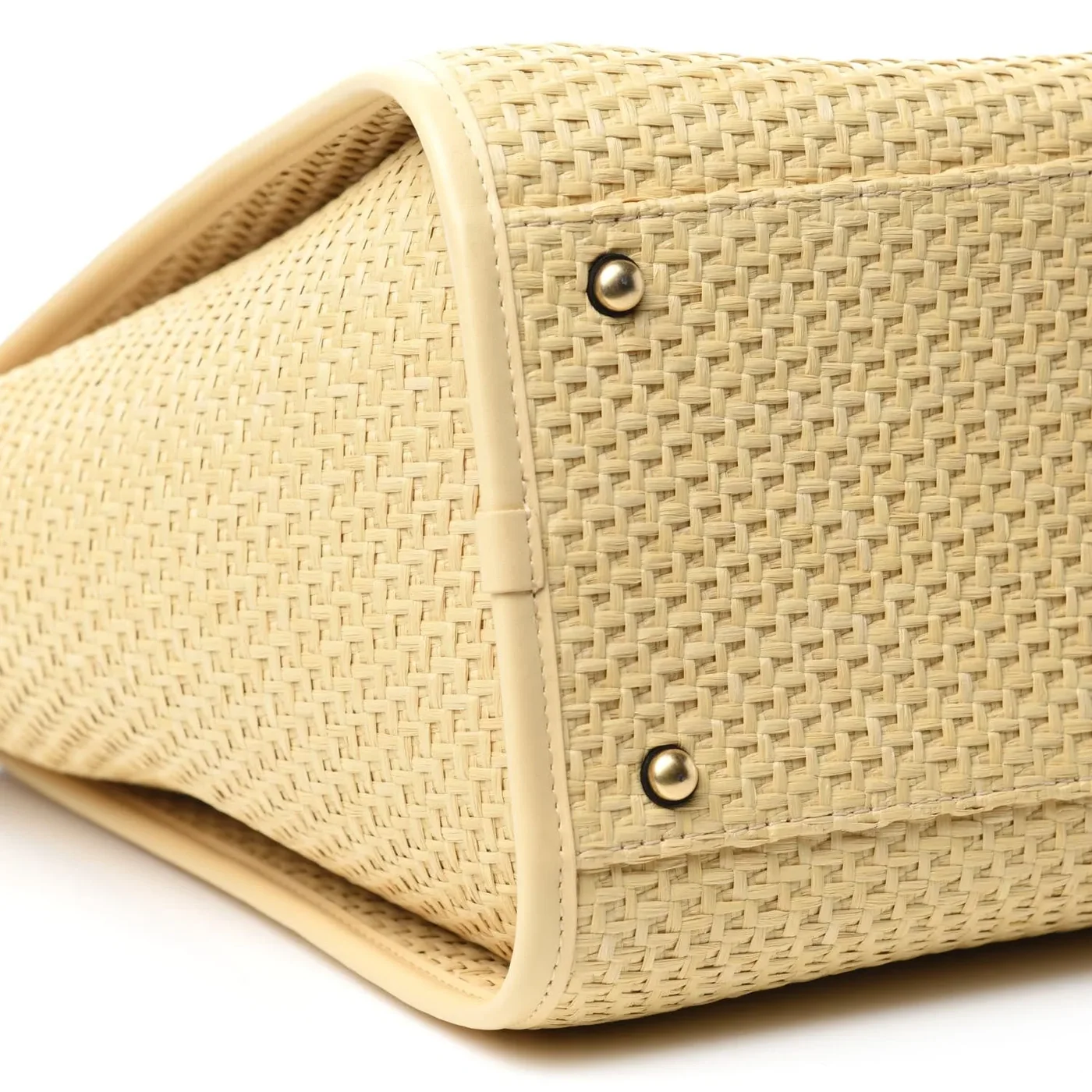 Chanel Deauville Medium Tote Bag in Beige Raffia Gold Hardware