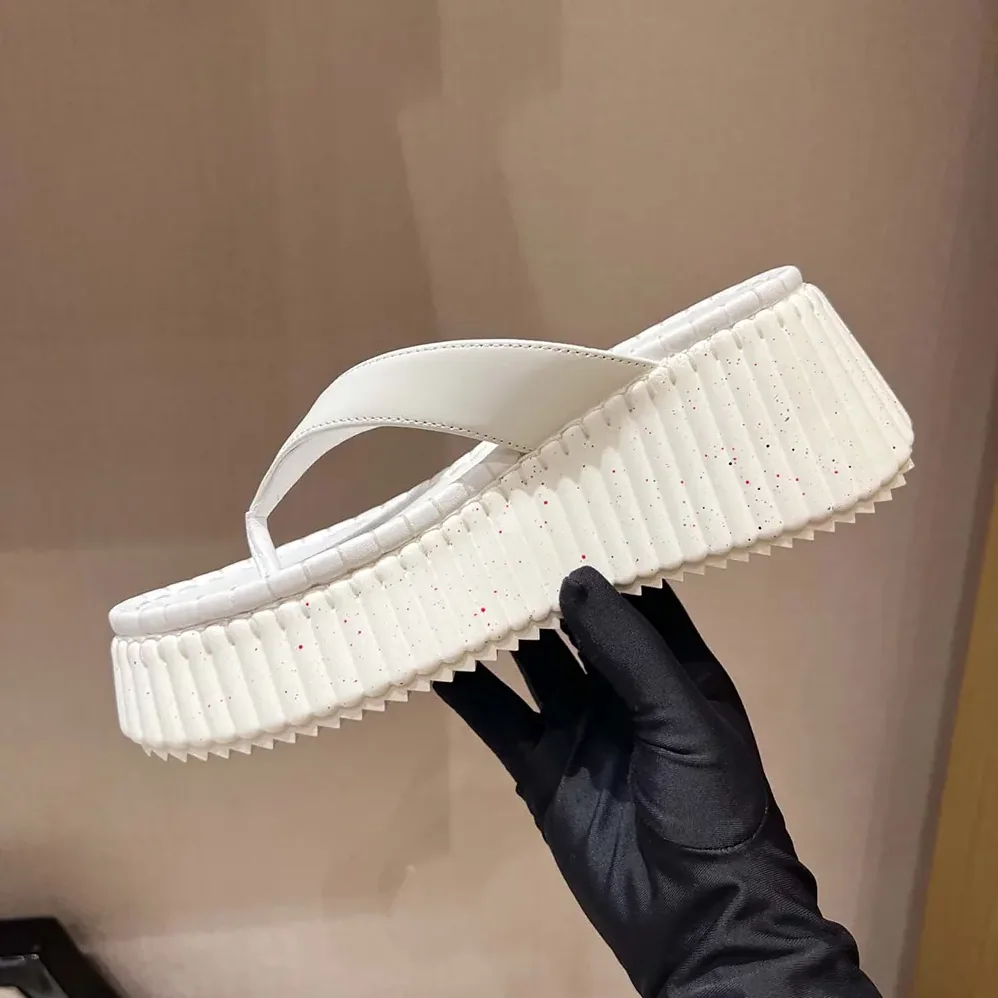 Chloe Nama Wedge Slide for Women in White