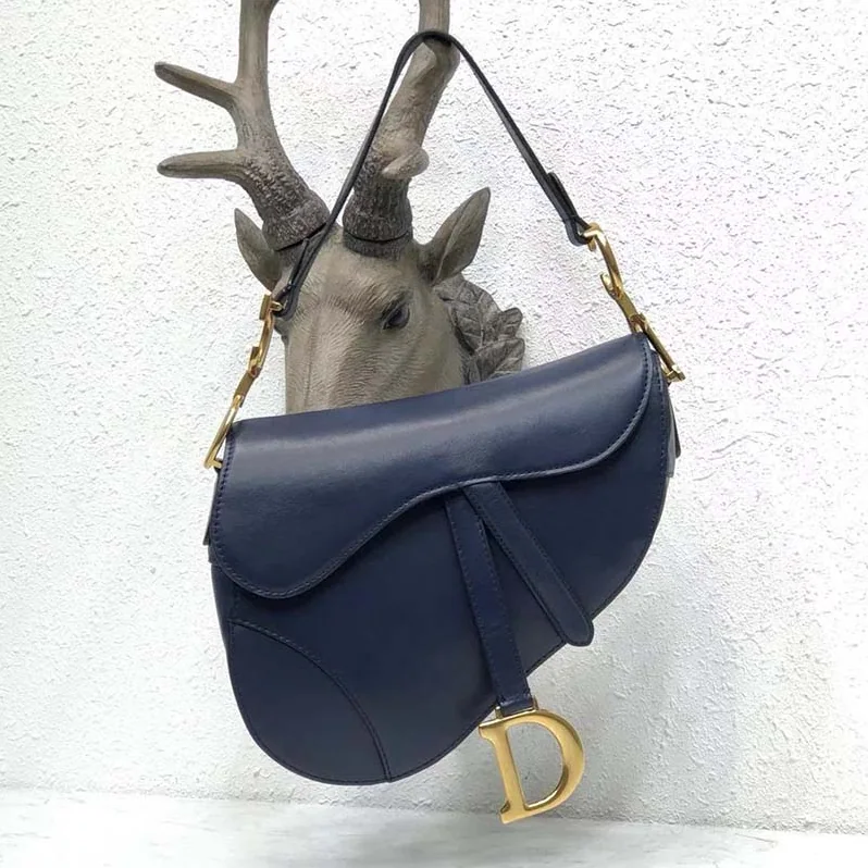 Dior Mini Saddle Bag in Blue Calfskin for Women Dior Mini Saddle Bag in Blue Calfskin for Women
