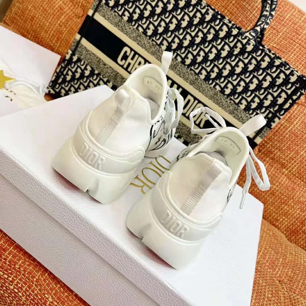 Dior D-Connect Sneaker White Technical Fabric with Dior Union Print for Women