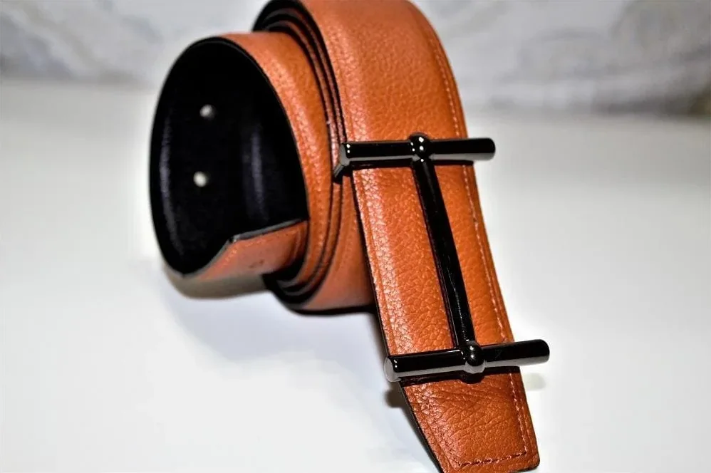 New Reversible Buckle Belt Brown&Black