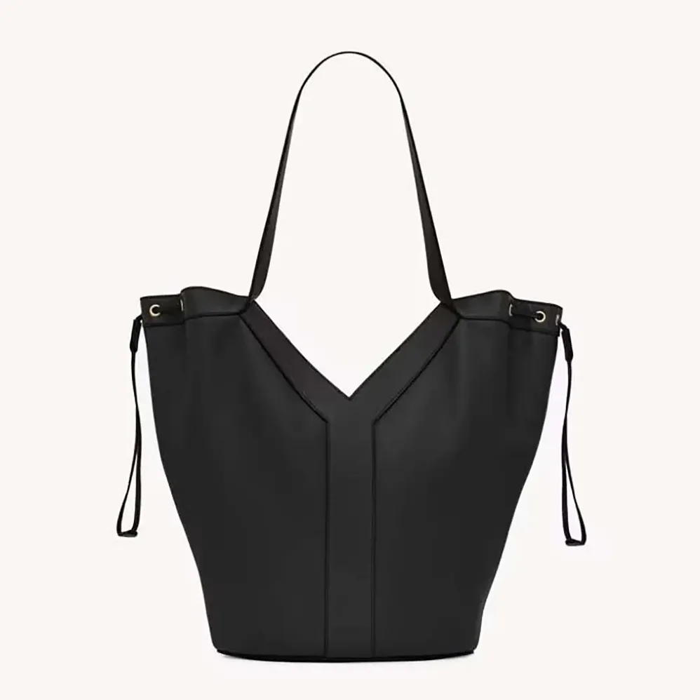 Saint Laurent YSL Y Large Hobo in Leather for Women in Black