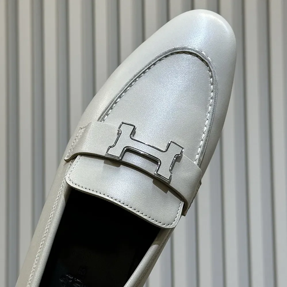 Hermes Paris Loafer in Goatskin for Women in Gray
