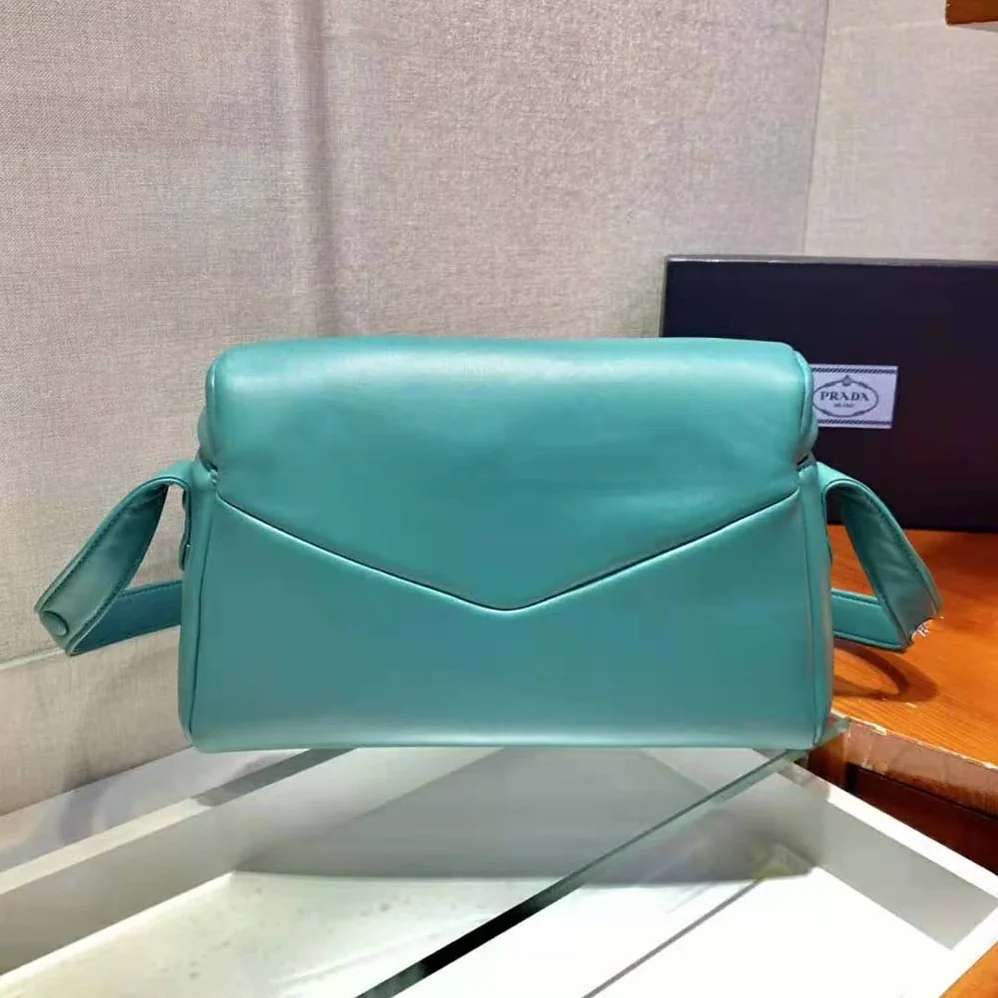 Prada Padded Nappa Leather Prada Signaux Bag for Women in Lime Prada Padded Nappa Leather Prada Signaux Bag for Women in Lime