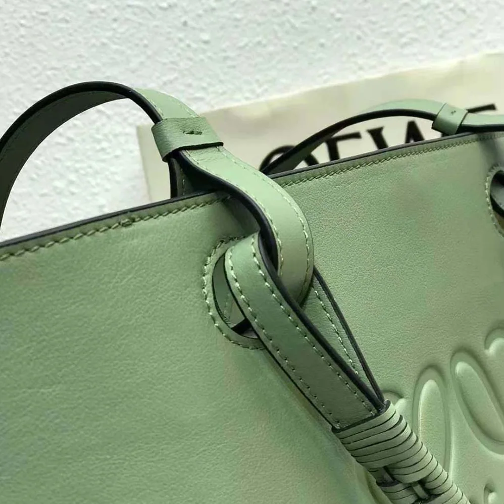 Loewe Anagram Tote in Classic Calfskin for Women in Green