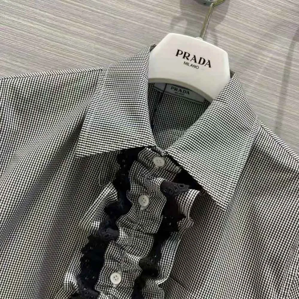 Prada Gingham Check Shirt for Women Prada Gingham Check Shirt for Women