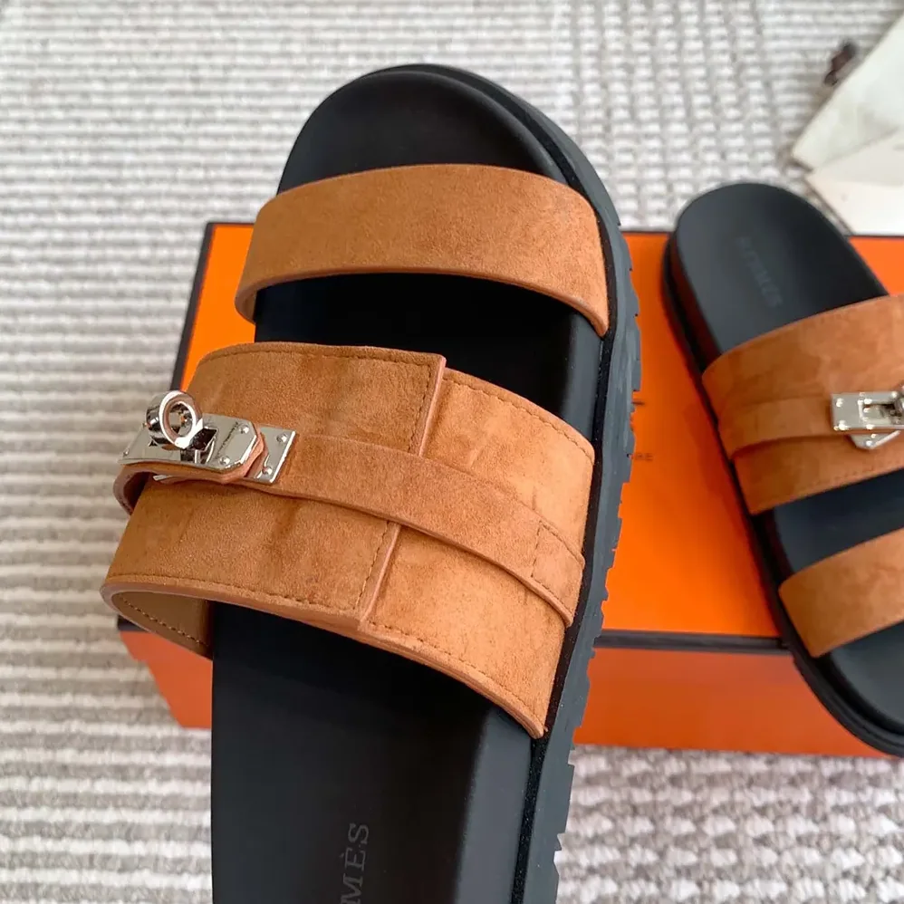 Hermes Jackson Sandal for Unisex in Brown Hermes Jackson Sandal for Unisex in Brown