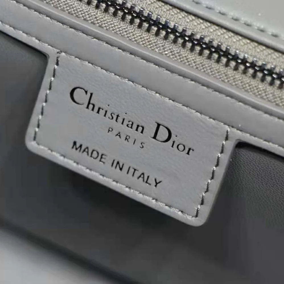 Dior Medium Dior Caro Bag Steel Gray Quilted Macrocannage Calfskin for Women