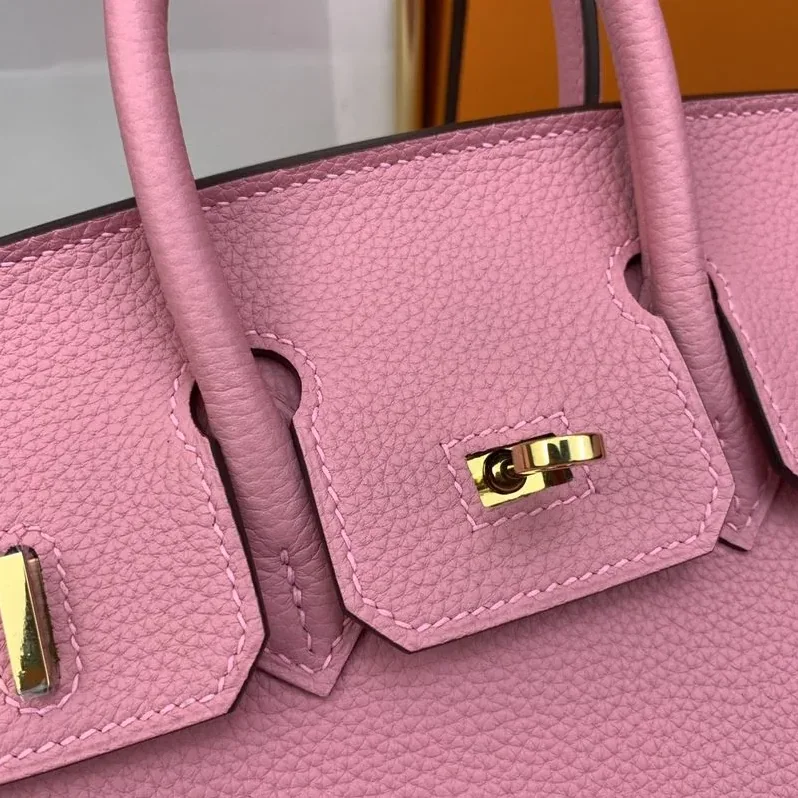 Hermes Birkin Top Handle Bag / Nata Swift Pink Gold Hardware Hermes Birkin Top Handle Bag / Nata Swift Pink Gold Hardware