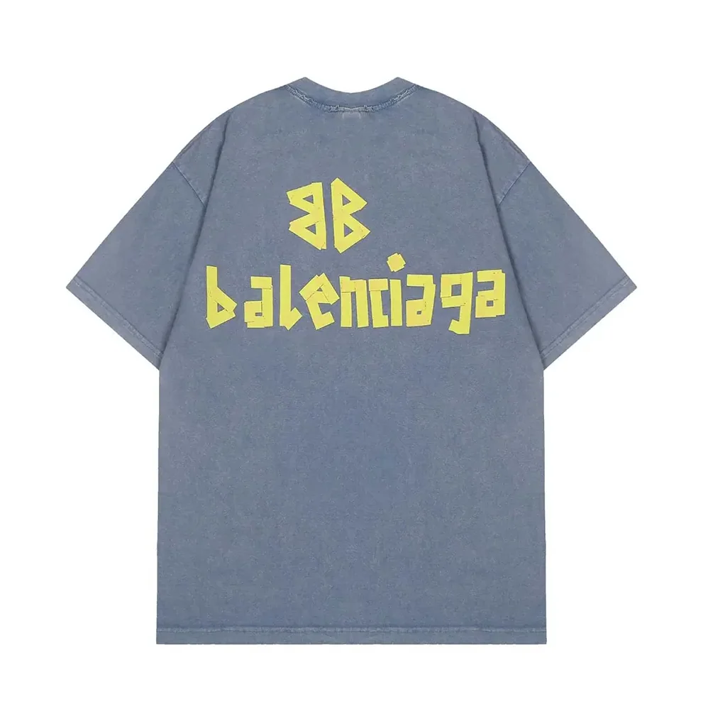 Balenciaga Tape Type Medium Fit T-Shirt in Blue Vintage Jersey for Women