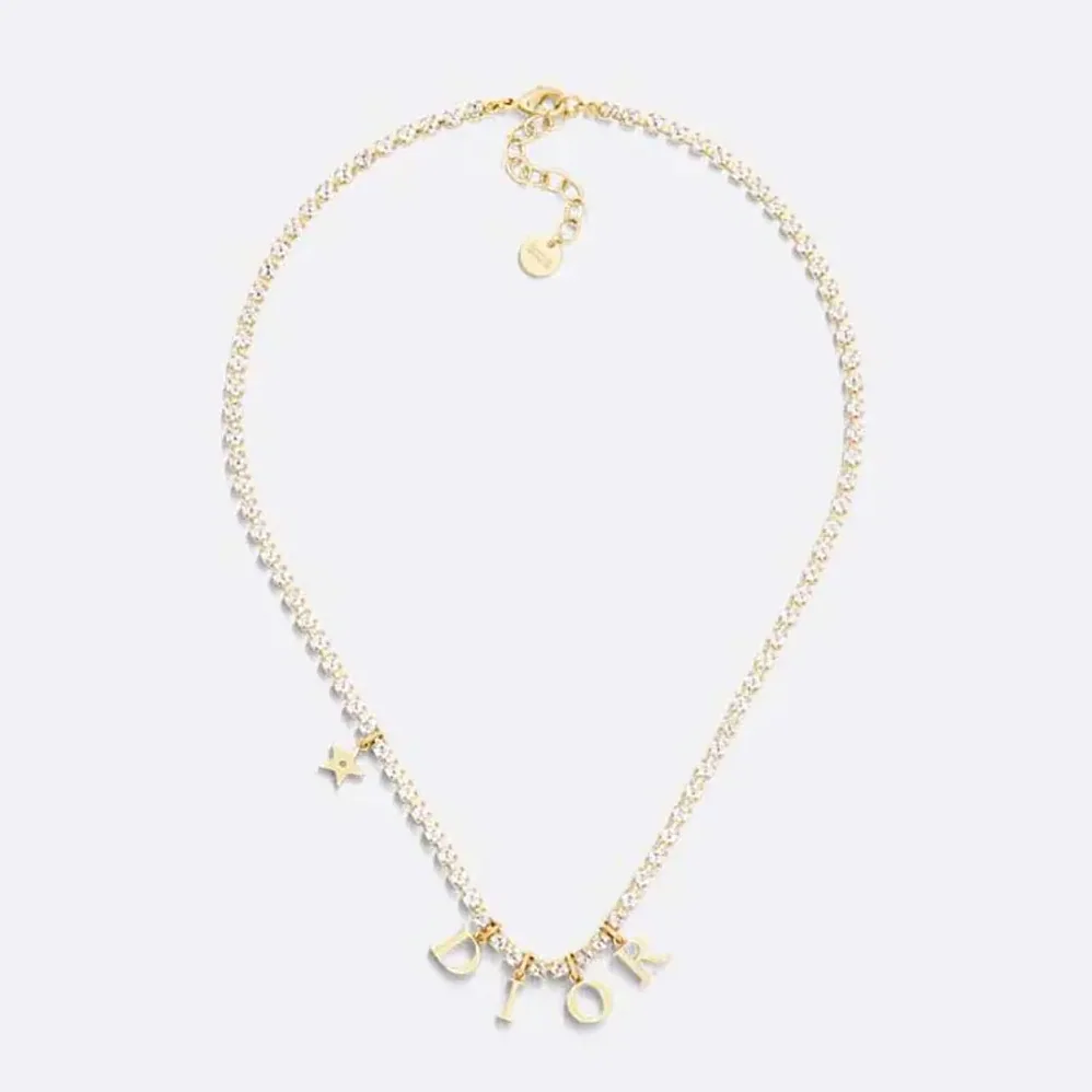 Dior Dio(r)evolution Necklace Gold-Finish Metal and Silver for Women in Tone Crystals Dior Dio(r)evolution Necklace Gold-Finish Metal and Silver for Women in Tone Crystals