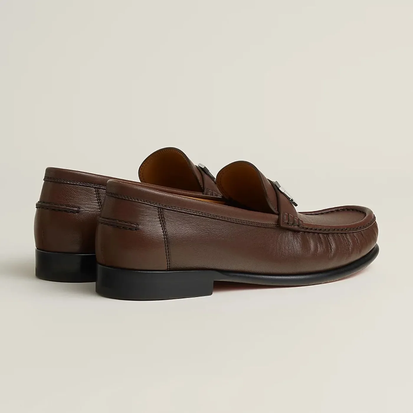 Hermes Karlo Loafers Marron Pecan Hermes Karlo Loafers Marron Pecan