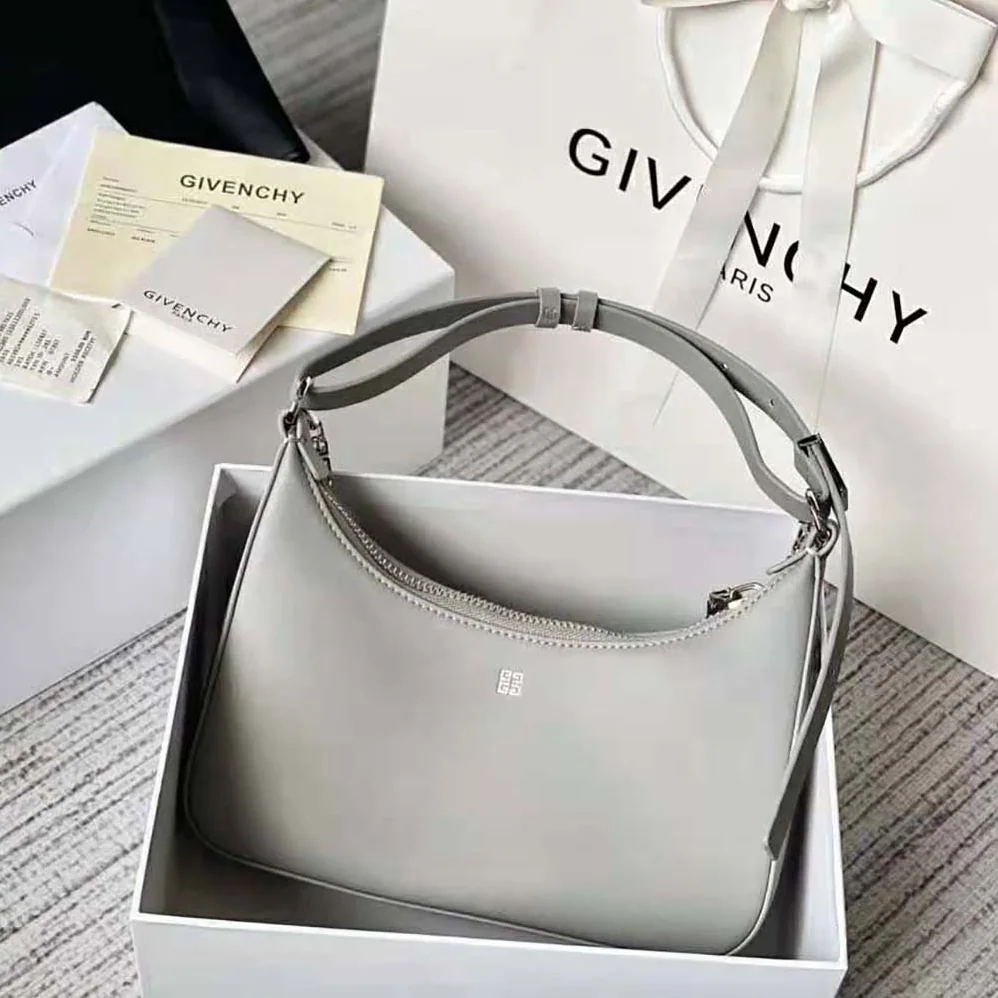 Givenchy Small Moon Cut Out Bag in Leather for Women in Silver