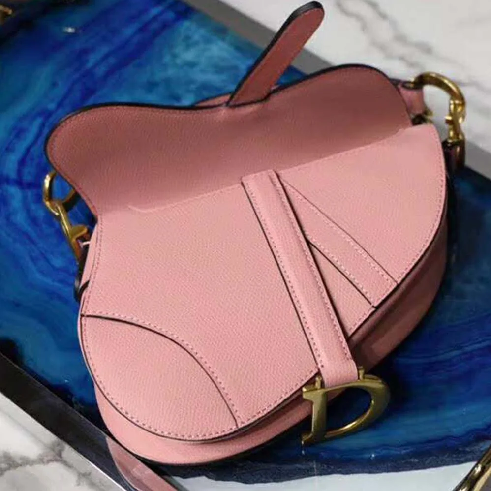 Dior Mini Saddle Bag in Calfskin for Women in Pink