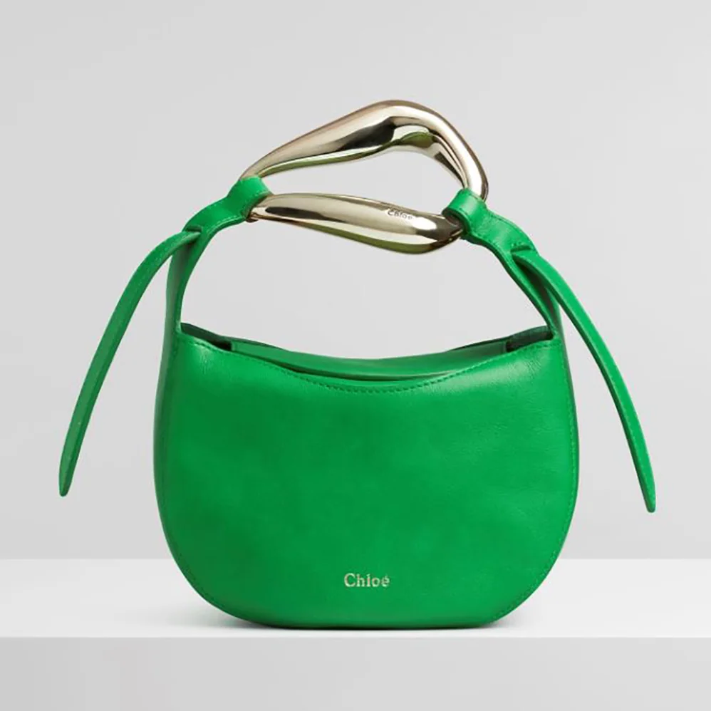 Chloe Kiss Small Purse in Small Grain Calfskin for Women in Green