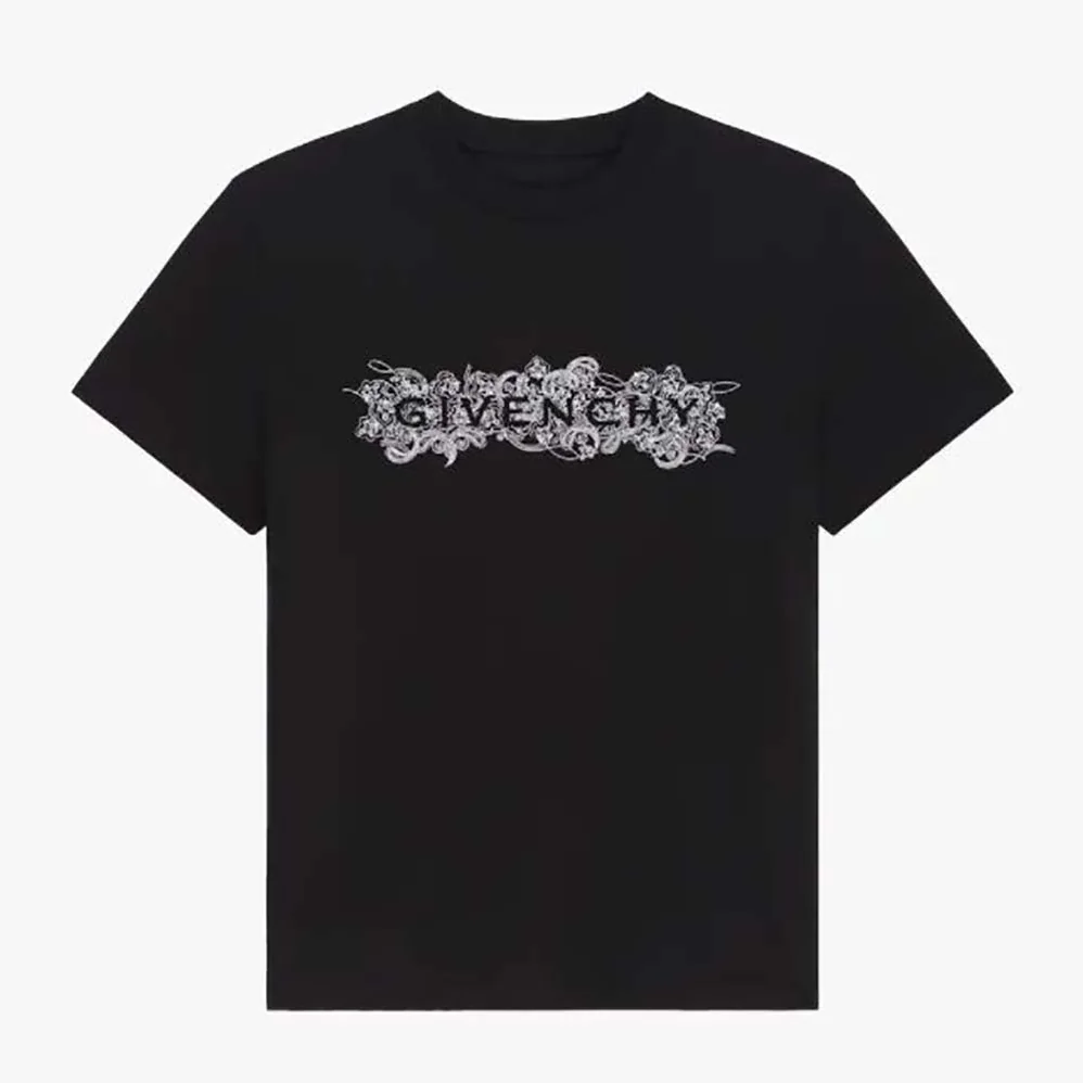 Givenchy T-shirt in 4G GIVENCHY Embroidered Jersey for Women