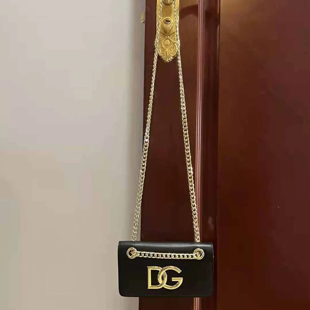 Dolce Gabbana D&G Polished Calfskin 3.5 Phone Bag for Women in Black